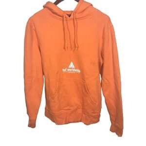 HUF WorldWide Orange & White Hoodie Sweatshirt